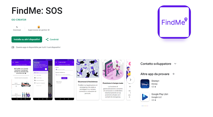 FindMe - Applicazione mobile