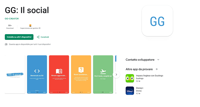 GG: Il social - Applicazione mobile