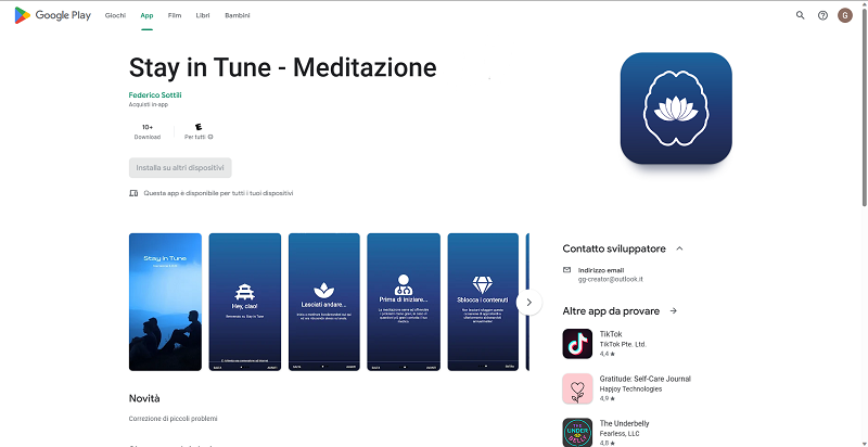 Stay in Tune - Applicazione mobile